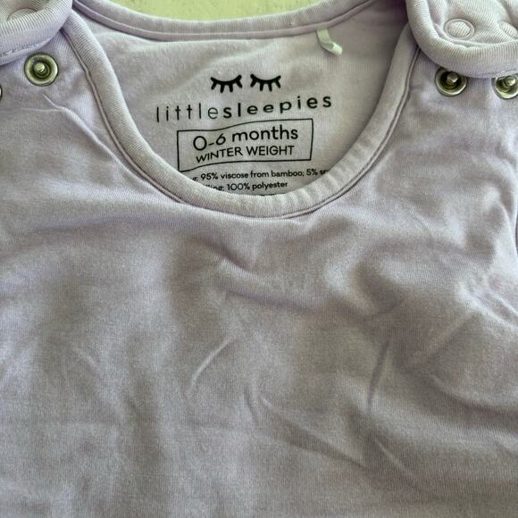 Little Sleepies Purple Mermaid Sleep Sack 0-6 Months Winter Weight Bamboo VGUC - Picture 5 of 5